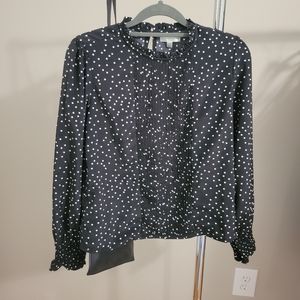 Abound Ruffle Polka Dot Blouse (XXS)